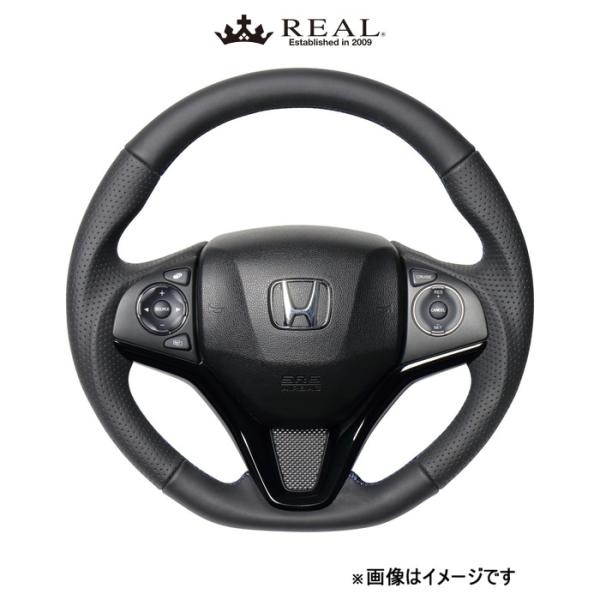 レアル ステアリング オリジナルシリーズ(オールレザー)グレイス GM4/5GM/GM6/GM9 HNA-LPB-BL REAL