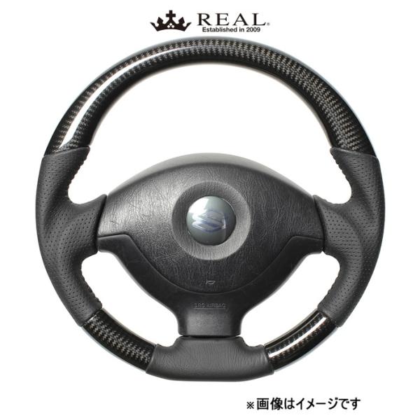 レアル ステアリング オリジナルシリーズ(ブラックカーボン)AZオフロード JM23W JB-BKC-BK REAL