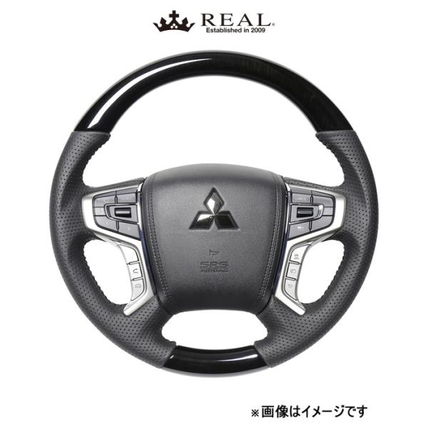 レアル ステアリング オリジナルシリーズ(38Bブラックウッド)アウトランダーPHEV GG#W MTA-38BBKW REAL