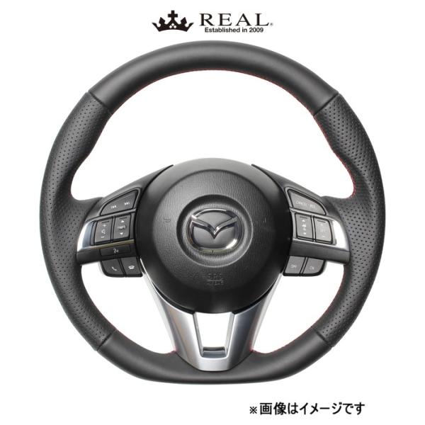 レアル ステアリング オリジナルシリーズ(オールレザー)CX-3 DK MZA-LPB-RD REAL