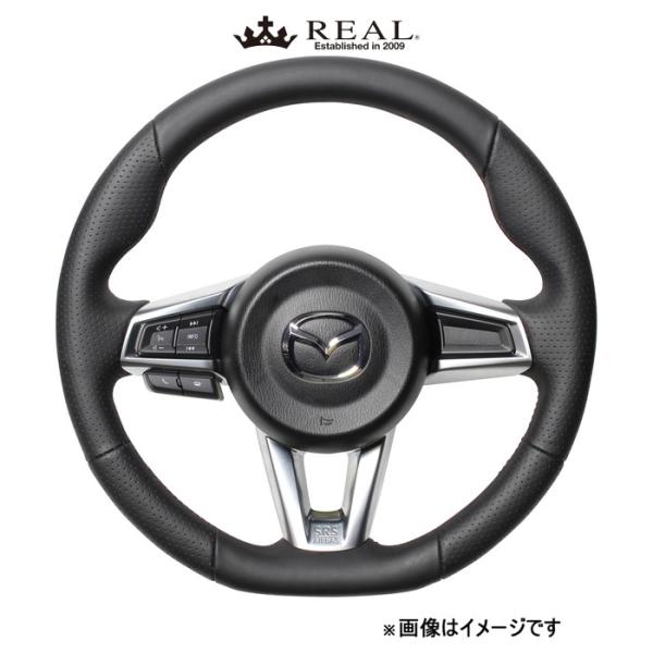 レアル ステアリング オリジナルシリーズ ガングリップ小径(オールレザー)ロードスター ND5RC MZC-LPB-DW REAL