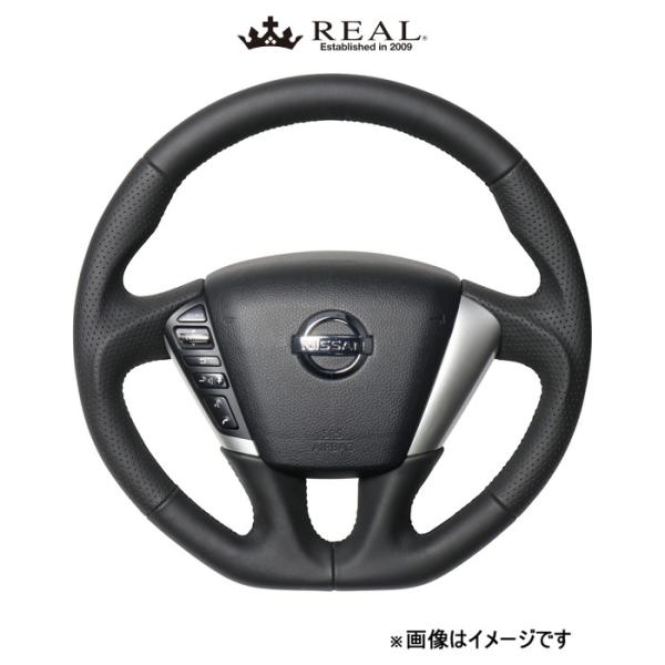 レアル ステアリング オリジナルシリーズ(オールレザー)ティアナ J32 NSC-LPB-BK REAL