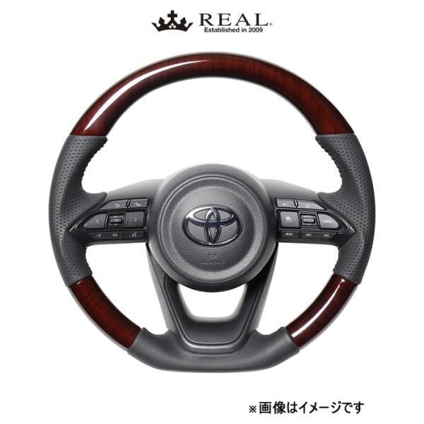 レアル ステアリング オリジナルシリーズ(56ブラウンウッド)アクア MXPK10系 TYJ-56BRW REAL