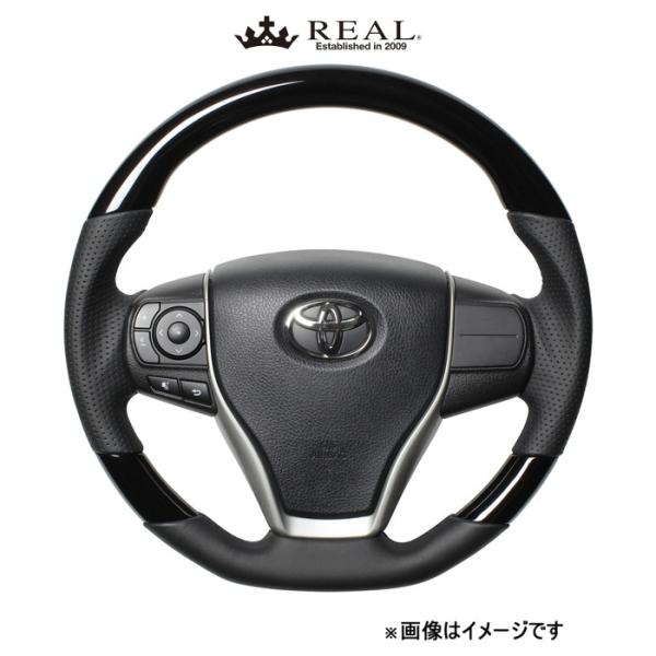 レアル ステアリング プレミアムシリーズ(ピアノブラック)アベンシス ZRT272W U60-PBW-BK REAL