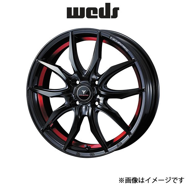 ウェッズ ノヴァリス ローグ VF アルミホイール 4本 バレーノ WB42S 16インチ ブラック/レッド 0040063 WEDS NOVARIS ROHGUE VF