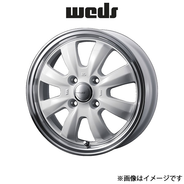 ウェッズ グラフト 8S アルミホイール 4本 ミラココア L675系 15インチ ホワイト/リムポリッシュ 0040955 WEDS GYRAFT 8S