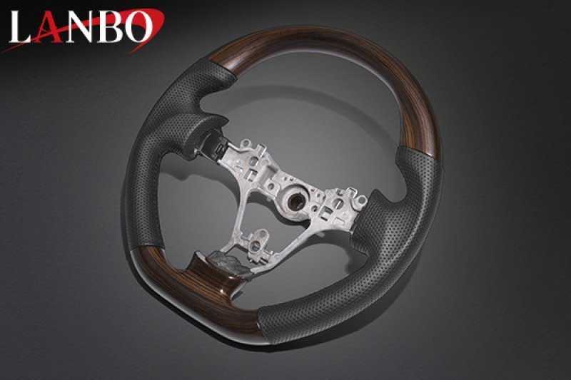 CAR PLUSのLANBO ランボ オリジナルステアリング ガングリップ ダークブラウン ピクシストラック S500U:前期/510U:前期 LSD006-BM351｜アングル2