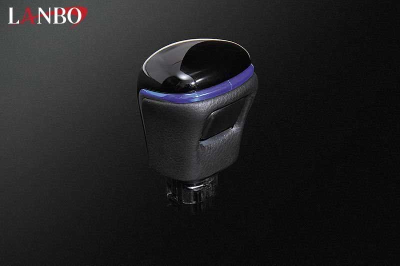 LANBO ランボ オリジナルシフトノブ ピアノブラック×ブルー カムリ AXVH70/75 SK20-2