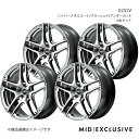 MID EXCLUSIVE/025SV CR-V RT/RW アルミホイール4本セット【19×8.0J 5-114.3 INSET45 ハイパーメタルコート/ブラッシュド/アンダーカット】(2)