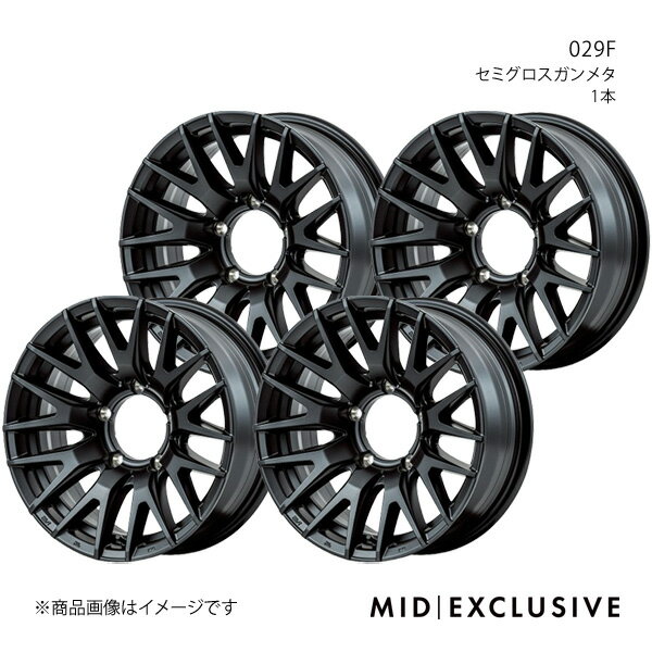 MID EXCLUSIVE/029F ジムニーシエラ 74系 アルミホイール4本セット【16×6.0J 5-139.7 INSET-5 セミグロスガンメタ】