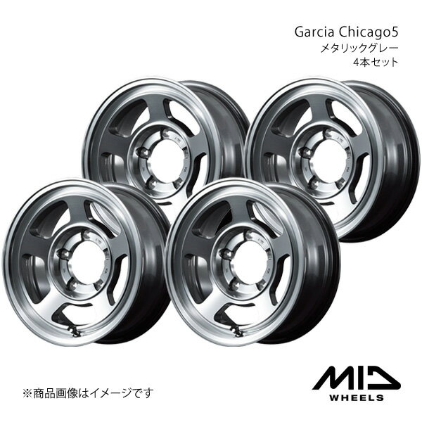 MID WHEELS/Garcia Chicago5 ジムニー 23系 アルミホイール4本セット【16×5.5J 5-139.7 INSET20 メタリックグレー】