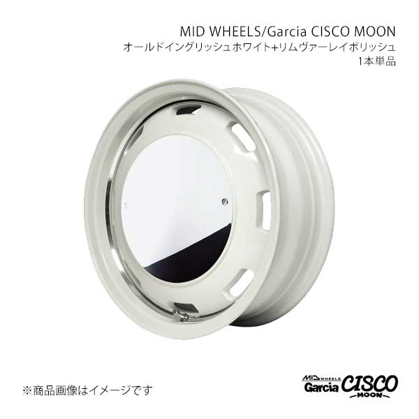 MID WHEELS/Garcia CISCO MOON ekアクティブ H81W アルミホイール1本【14×4.5J 4-100 INSET45 WHV】Y26C44543345WH2N