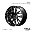 MID WHEELS/GLAIVE エルグランド 52系 アルミホイール1本【19×8.0J 5-114.3 INSET42 ダイヤモンドブラック/リムエッジ&アンダーカットDC】(2)