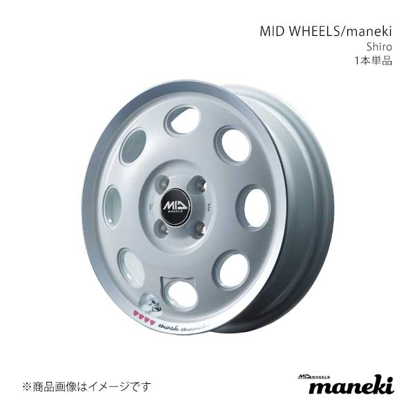 MID WHEELS/maneki ソニカ L405S/L415S アルミホイール1本【15×4.5J 4-100 INSET45 WHP】L176545433450400