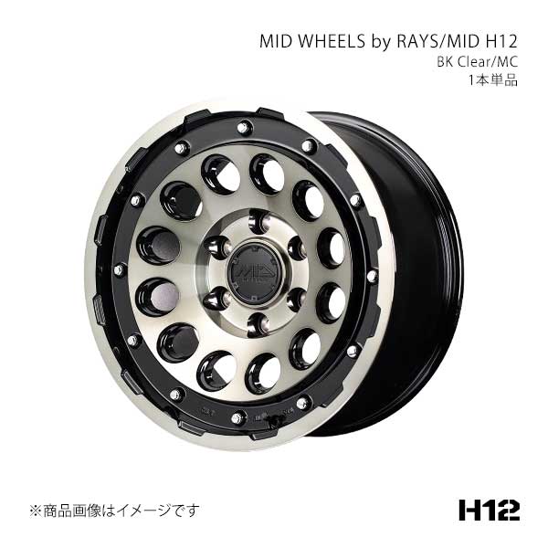 樂天商城 - MID WHEELS by RAYS/MID H12 アルミホイール1本【17×8.5J 5-127 INSET10 BKM】MID WHEELS by RAYS/MID H12 L17G7855B310031N×1