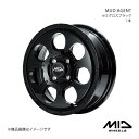 MID WHEELS/MUD AGENT ムーヴ LA150S/160S アルミホイール1本【15×4.5J 4-100 INSET45 セミグロスブラック】(2)