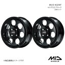 MID WHEELS/MUD AGENT サクラ B6AW アルミホイール2本セット【14×4.5J 4-100 INSET45 セミグロスブラック】(2)