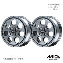 MID WHEELS/MUD AGENT ミラ イース 300/310系 アルミホイール2本セット【14×4.5J 4-100 INSET45 メタリックグレー...