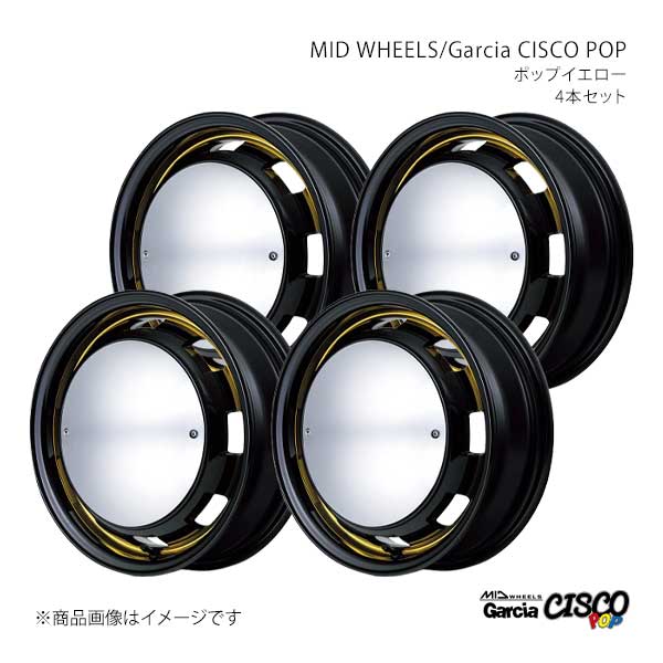 MID WHEELS/Garcia CISCO POP ソニカ L405S/L415S アルミホイール4本セット【14×4.5J 4-100 INSET45 BVY】Y26D445433450304×4