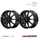 MID RACING/R25Plus BRZ ZC6 アルミホイール2本セット【18×7.5J 5-100 INSET50 ブラック/リムレッドライン】