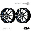 MID WHEELS/RX-02 N-BOX JF3/4 アルミホイール2本セット【14×4.5J 4-100 INSET45 ブラックポリッシュ/アンダーカットブルー】(2)