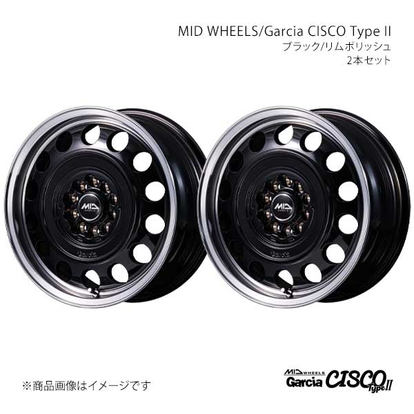 MID WHEELS/ガルシアシスコ タイプ2 アルミホイール2本セット【16×6.5J 10-108/114.3 INSET40 BRP】MID WHEELS/Garcia CISCO TypeII D70666554340BKP0×2
