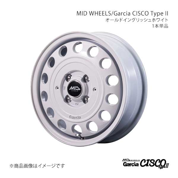 MID WHEELS/Garcia CISCO TypeII アルト HA36S/HA37S/HA97S アルミホイール1本【14×4.5J 4-100 INSET45 EWH】D70644543345OWH0