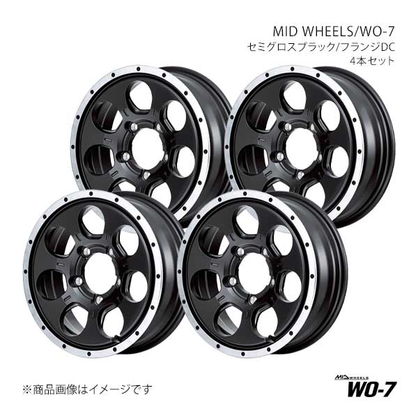 MID WHEELS/WO-7 ジムニー JB23W アルミホイール4本セット【16×5.5J 5-139.7 INSET22 SBF】L1936555D322039N×4