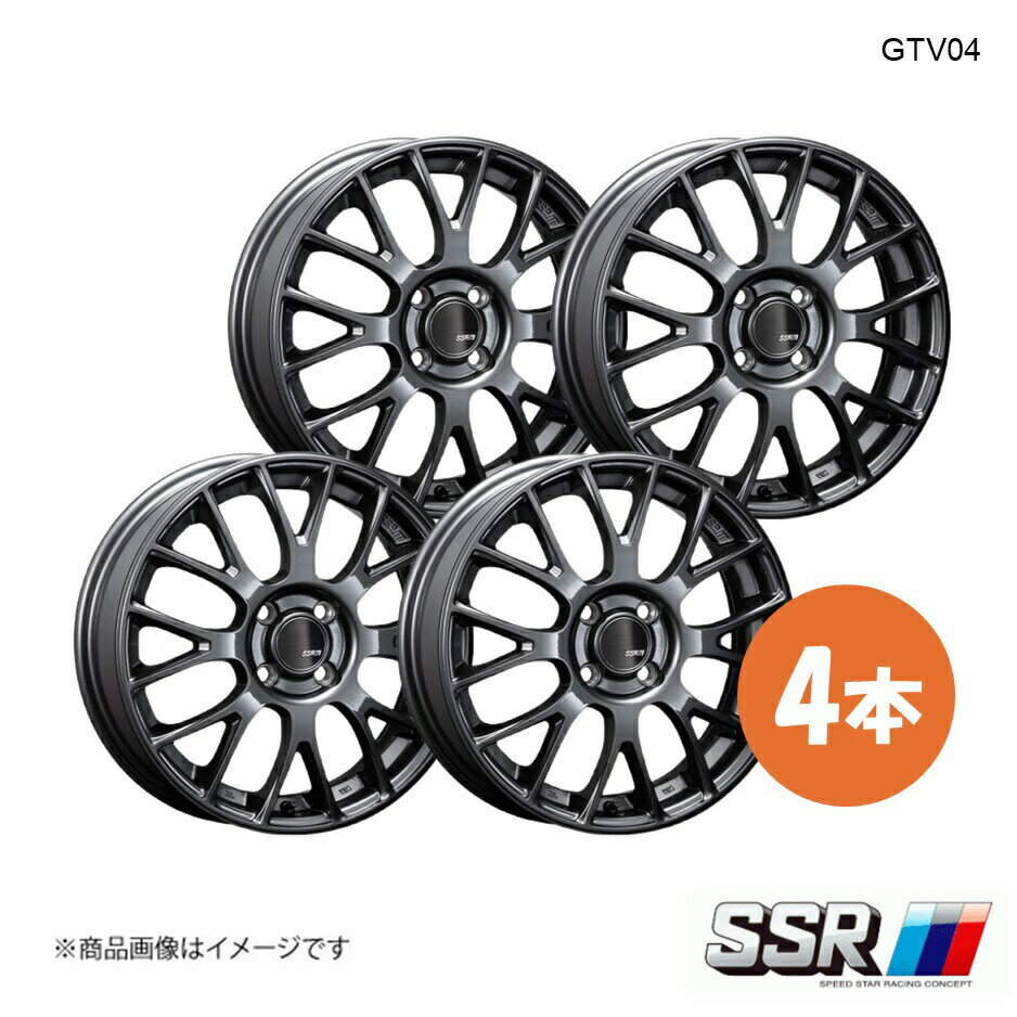 SSR エスエスアール GTV04 ホイール 4本 N-BOX CUSTOM JF3 L/ターボ (MC後)【16×5.0J 4-100 INSET48 メタリックグレー】