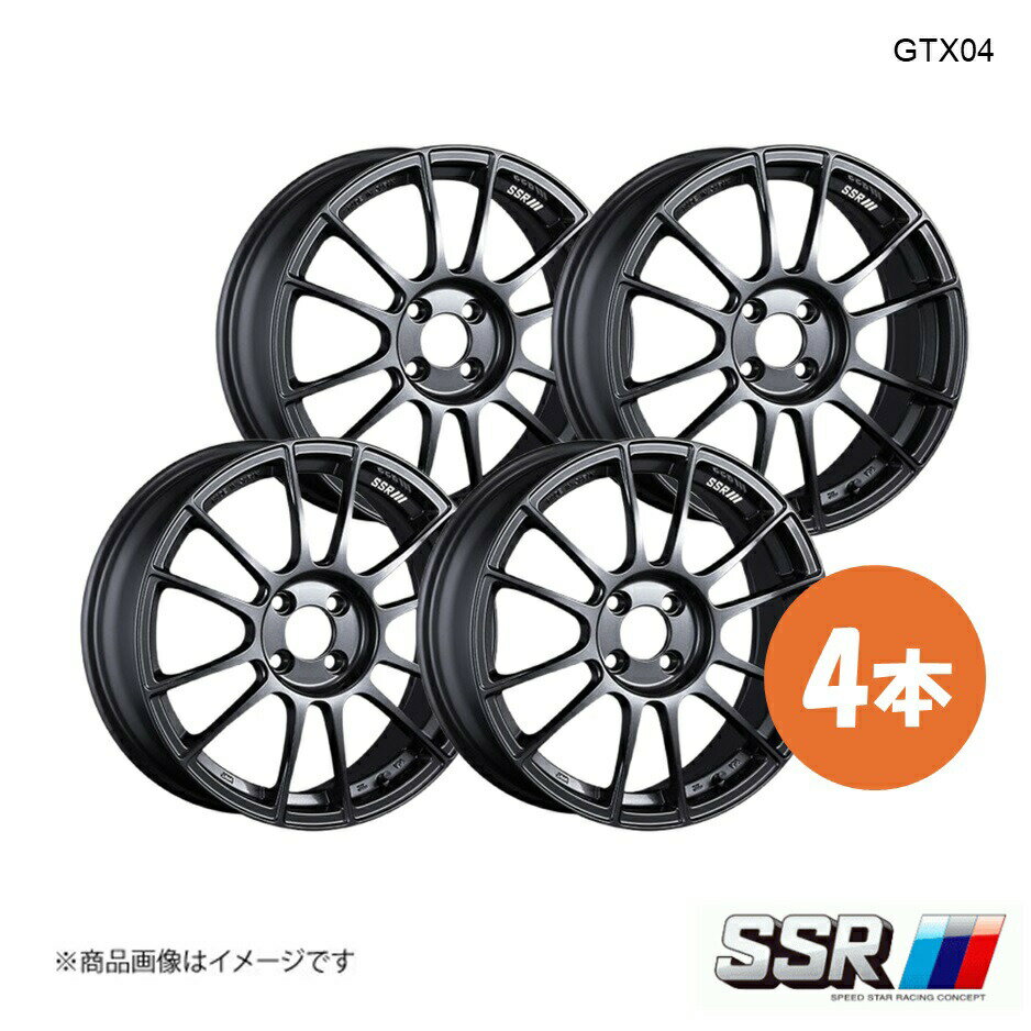 SSR エスエスアール GTX04 ホイール 4本 ノート オーラ FE13 NISMO【17×7.0J 4-100 INSET43 ダークガンメタ】