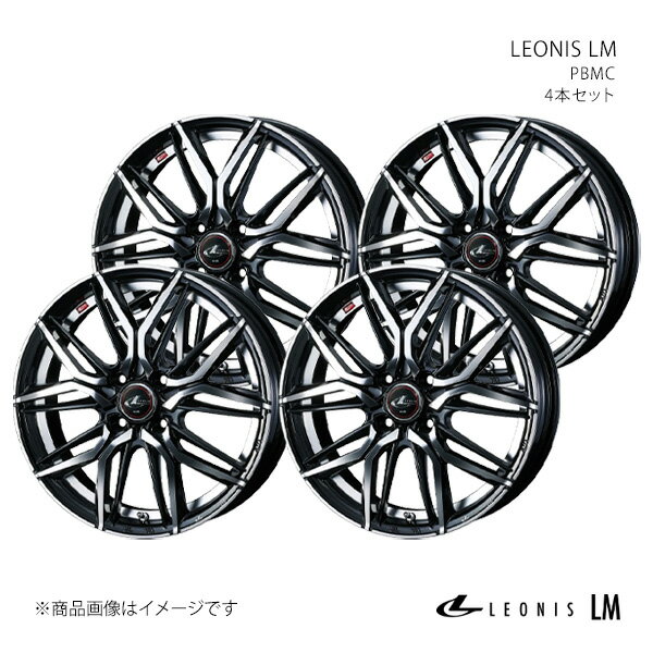 LEONIS LM プリウス 30系 ホイール 4本セット 0041099×4 【16×6.5J 5-100 INSET42 パールブラックミラー】