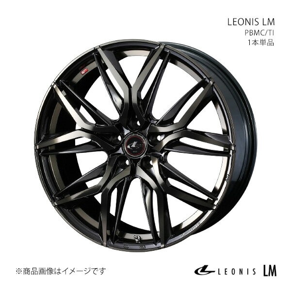 LEONIS LM WRX STI VAB/6ポットキャリパー ホイール 1本単品 0040829 【18×8.0J 5-114.3 INSET42 パールブラックミラー】