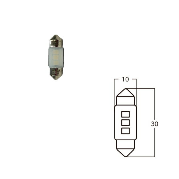 Rakuten - CA3175W. LEDバルブスタンダード　互換電球タイプ:T10×31(S8.5/8.5).　発光色:ホワイト [北海道.沖縄.離島への出荷は行えません]