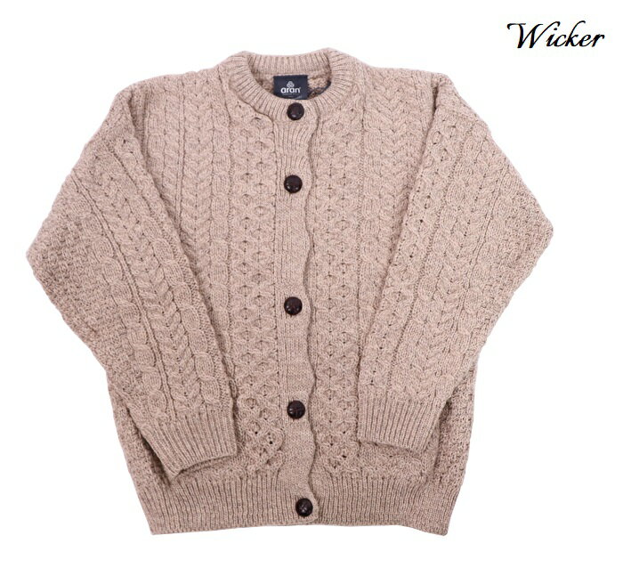 初売りセール aran woollen mills アランウーレンミルズ ウール ニット カーディガン セーター レディース アイルランド製 ケーブル アランニット アランセーター