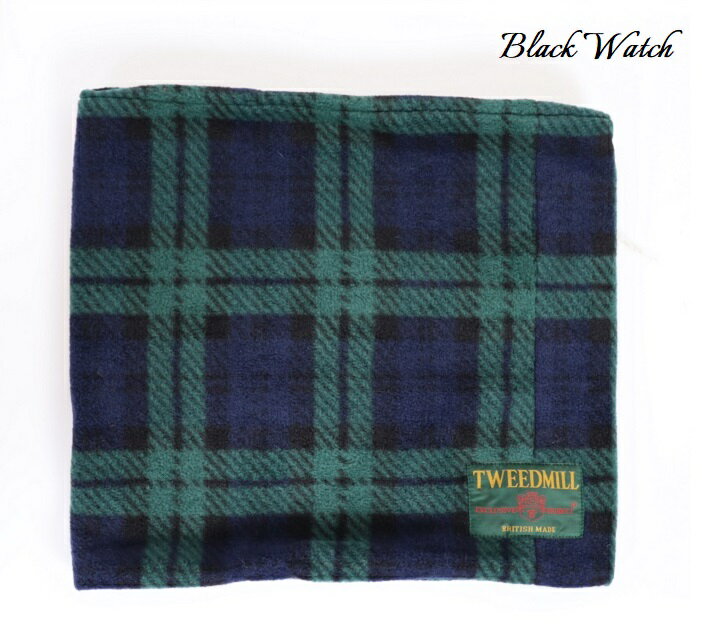 Tweedmill ツイードミル タータンチェック フリース スヌード ストール ふわふわ もこもこ チェック 英国製 イギリス製 プレゼント ギフト 防寒 Tweed Mill