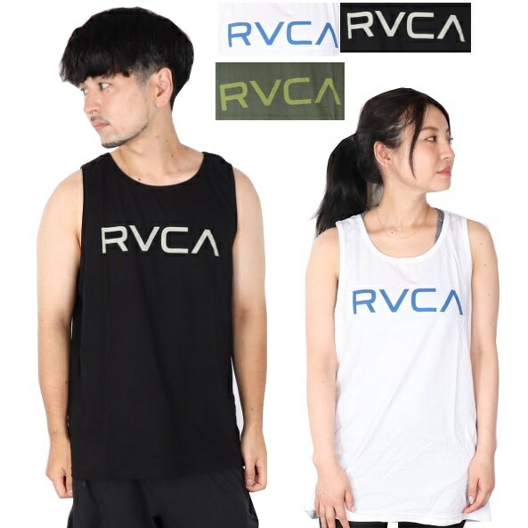 ルーカ RVCA タンクトップ ノースリーブ メンズ レディース Tシャツ ビッグロゴ ティーシャツ サーフ おしゃれ かわいい 西海岸 カリフォルニア カップルコーデ リンクコーデ ジム ヨガ　ストレッチ T-shirts カットオフ 格闘技 サーフィン アウトドア