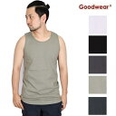 GOOD WEAR グッドウェア タンクトップ カットソー インナー ノースリーブ GOODWEAR tシャツ メンズ レディース 無地 goodwear 丸首 ロング丈 7.0oz 肉厚 ダンス 無地 ヘビーオンス 2W7-11210 筋トレ ジム ジムウェア