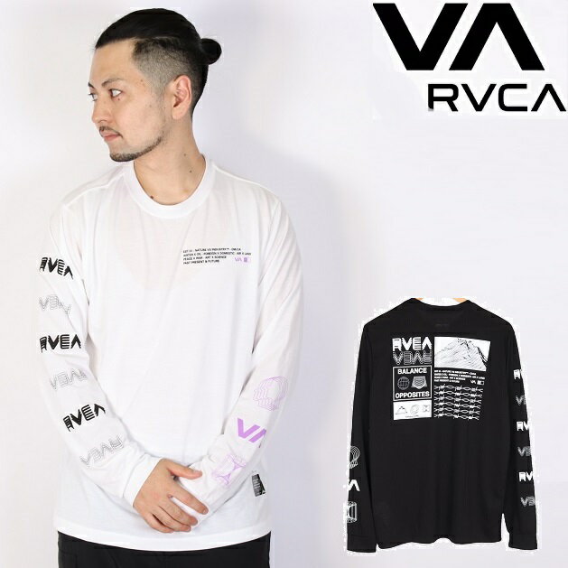 RVCA ルーカ ロンT ロングスリーブ Tシャツ 2022 WIRE FRAME LS 長袖 ビッグロゴ サーフ 西海岸 カリフォルニア カップルコーデ リンクコーデ ペアルック AVYZT01083 sports スポーツウェア ジムウェア ロングTシャツ