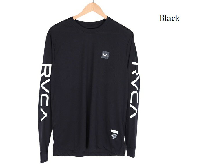 RVCA ルーカ ロンT ロングスリーブ Tシャツ スポーツライン 2X LS 2022 ラッシュガード ジムウェア 通気性 速乾 長袖 ビッグロゴ ティーシャツ サーフ おしゃれ かわいい 西海岸 カリフォルニア カップルコーデ リンクコーデ インスタ ペアルック プリント