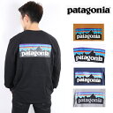 パタゴニア PATAGONIA ロンT 長袖 Tシャツ P-6 LOGO RESPONSIBILI-TEE WHI WHITE BLk Black 2023 T SHIRTSロゴ レスポンシビリティー