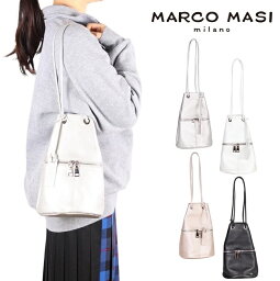 マルコマージ 革ショルダーバッグ レディース マルコマージ Marco Masi 巾着バッグ 3013 ZIP ジップ バッグ レディース イタリア製 牛革 本革 レザー トートバッグ 3013 ハンドバッグ 巾着 肩掛け シルバー