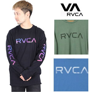 RVCA ルーカ プリント ロンT ロングスリーブ Tシャツ BIG FILLS LS 長袖 ビッグロゴ ティーシャツ サーフ おしゃれ かわいい 西海岸 カリフォルニア カップルコーデ リンクコーデ インスタ ペアルック AVYZT00792