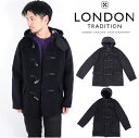 LONDON TRADITION ロンドントラディション メンズ ダッフルコート Martin Slim LT01 ミドル丈 ウール チェック アウター メルトン コート 英国製 イギリス製 ジャケット