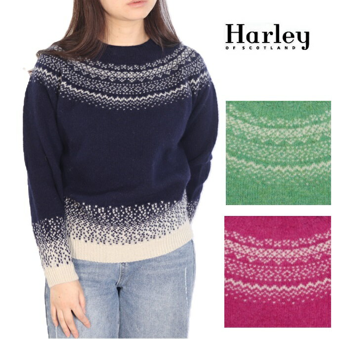 ϡ졼֥åȥ ǥ ˥å Harley of scotland Υǥå 롼ͥå L5113/7 Υǥå CREW NECK SWEATER  ǥ NOREASTERLY ץ쥼   ե