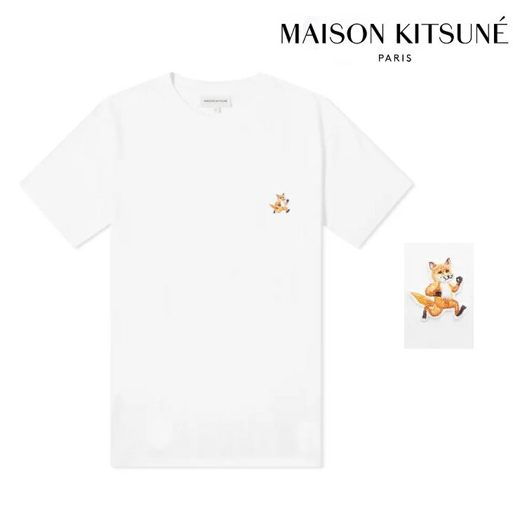 楽天Carre 楽天市場店メゾンキツネ Maison kitsune Tシャツ SPEEDY FOX PATCH COMFORT TEE-SHIRT メンズ レディース T フランス ユニセックス 男女兼用 カットソー コットン ロゴ 新作 父の日 カップルコーデ リンクコーデ　MM00125K J0008