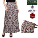 (サマーセール) オニールオブダブリン O'NEIL OF DUBLIN リバティ Liberty コットン スカート ロングスカート 25SS ロング丈 ラップスカート 91cm 春夏 レディース 12491p キルト 巻きスカート マキシスカート マキシ丈 肉厚 リネン