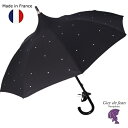 GUY DE JEAN ギドゥジャン ラインストーン キラキラ 晴雨兼用傘 長傘 CT28 VIS レディース 傘 パゴダ型 ブラック レッド ギフト プレゼン...