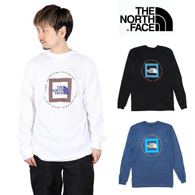 ノースフェイス THE NORTH FACE 長袖 Tシャツ ロンT NF0A7UOL Men's L/S Geo NSE Teeメンズ レディース ロゴ カップルコーデ リンクコーデ ザ ノースフェイス