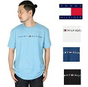 【XL XXLサイズのみ】TOMMY HILFIGER トミーヒルフィガー Tシャツメンズ 半袖 PRINTED LOCK UP TEE ロゴ 刺繍 半袖 レディース ユニセックス トミー tommy jeans 水色 スカイブルー