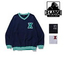 エクストララージ トレーナー スウェット XLARGE X LOGO V NECK SWEAT ロゴ Vネック シンプル ライン メンズ ブランド ストリート 人気 おすすめ おしゃれ 贈り物 ギフト プレゼント